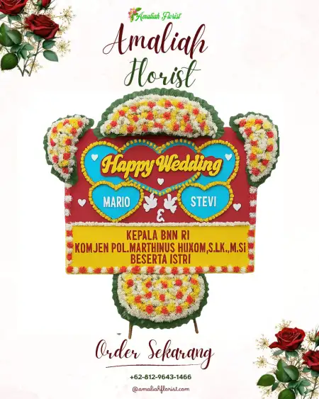 Papan Bunga Pernikahan Birobuli Utara